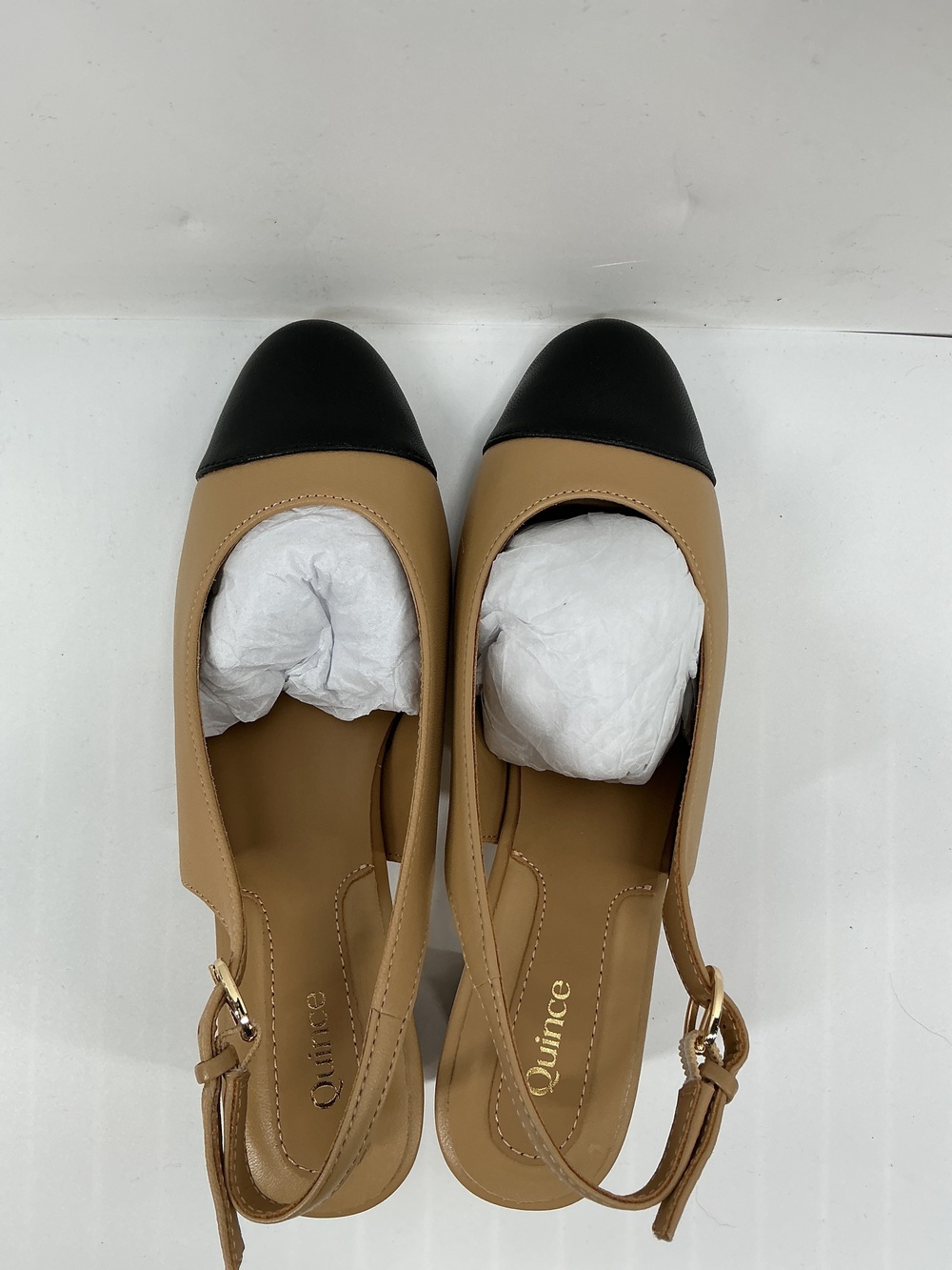 Italian Leather 65mm Cap Toe Slingback